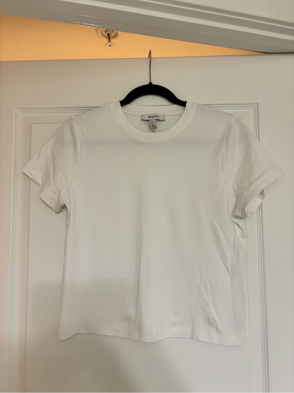 SPANX White Crew Neck Tee - Picture 1 of 2
